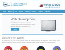 Tablet Screenshot of mti-systems.co.uk